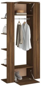 Mobili da Corridoio 2 pz Rovere Marrone in Legno Multistrato