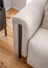 Divano beige allungabile/con contenitore e rivestimento in bouclé 244 cm Arcadova – ELTAP