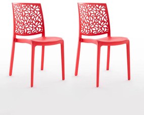 Sedia da giardino London Stone NEW GARDEN rosso, set da 2 pezzi