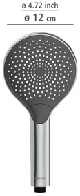 WENKO 24921100 - Soffione doccia WATERSAVING SYSTEM 12x12 cm cromo lucido/grigio