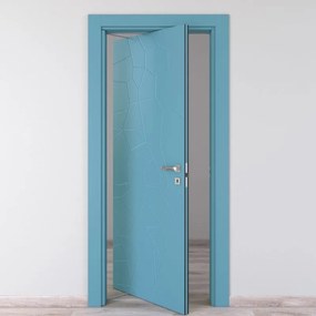 Porta rototraslante The Thing blu L 70 x H 210 cm sinistra