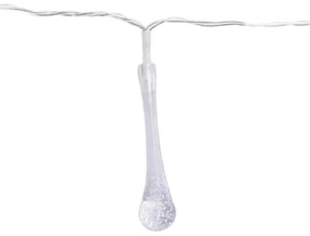 Aigostar - LED RGBY Catena luminosa natalizia da esterno 25xLED/8 funzioni 3xAA 2,5m IP44 gocce