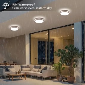 Brilagi - Lampada da esterno con sensore BENE LED/24W/230V Ø 26 cm marrone IP54