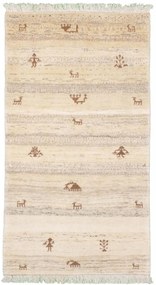 Gabbeh Tappeto 80 x 150 Beige (Iran) Annodato A Mano