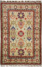 Kazak Tappeto 110 x 150 Verde (Afghanistan) Annodato A Mano