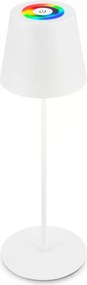 Briloner 7510016 - Lampada da tavolo LED RGBW CALIDA dimmerabile 2,5W/5V IP44 1200 mAh bianca
