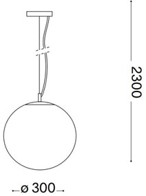 Ideal Lux - Lampadario a sospensione con filo MAPA 1xE27/42W/230V diametro 30 cm oro/fumé