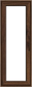 Finestra in PVC effetto legno noce L 80 x H 220 cm, 1 anta apertura a sinistra