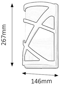 Rabalux 8767 - Applique da esterno DURANGO 1xE27/40W