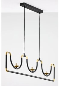 Jupiter 1990 - Lampadario a sospensione con filo HANZA 3xG9/10W/230V nero/oro