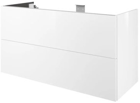 Mobile da bagno sotto lavabo SENSEA Neo Frame bianco laccato lucido L 120 x H 64 x P 48 cm 2 cassetti, lavabo non incluso