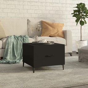 Tavolino da salotto con gambe in metallo nero 50x50x40 cm