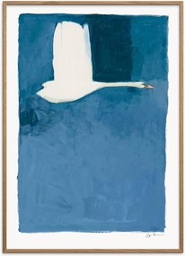 Poster incorniciato in legno di quercia The Swan