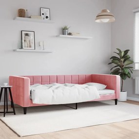 Letto Da Giorno Rosa 90x200 Cm İn Velluto /