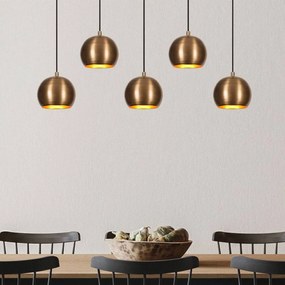 Opviq Lampada a sospensione Sivani MR-1000, oro antico, ferro, a 5 luci