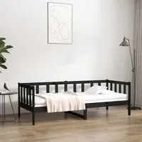 Dormeuse Nera 90x190 cm in Legno Massello di Pino 814648