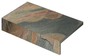 Piastrella coprigradino per scale Roccia Multicolor multicolore L 15 x H 4 cm, Sp. 9 mm 8 pezzi