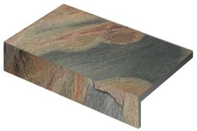 Piastrella coprigradino per scale Roccia Multicolor multicolore Sp 9 mm x L 15 x H 4 cm