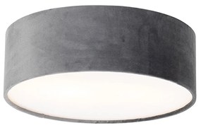 Lampada da soffitto grigio 30 cm con interno dorato - Tamburo