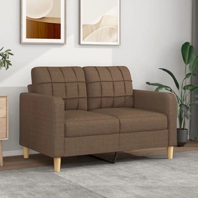 Divano A 2 Posti Marrone 120 Cm İn Tessuto /