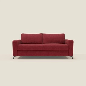Alaya Divano letto matrimoniale dai morbidi cuscini in tessuto impermeabile T03 rosso