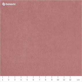 Divano letto angolare in velluto rosa chiaro (angolo sinistro) Sweet Harmony - Miuform