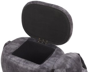 Pouf animaletto in velluto grigio DOGGY Beliani