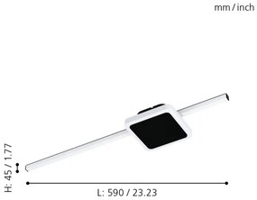 Eglo 99609 - Plafoniera LED SARGINTO 1xLED/6,3W/230V + 1xLED/5,4W