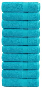 Asciugamani Doccia Solund 10 Pz Turchesi 70x140cm 600 G/m² /
