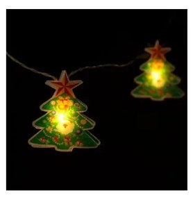 Catena luminosa LED per albero di Natale 10xLED/2xAA 1,35 m luce calda