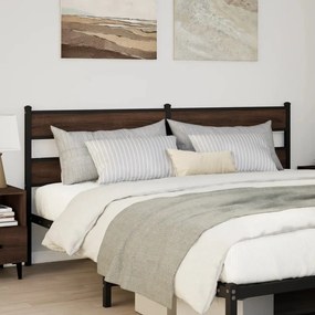 Testiera Rovere Marrone 190 Cm İn Acciaio E Truciolato /