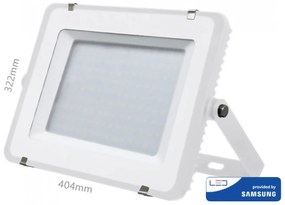 Faro Led Flood Light 150W IP65 Bianco Freddo 6400K Super Slim 52mm Carcassa Bianca Samsung Garanzia 5 Anni SKU-480