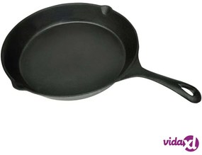 vidaXL Padella in Ghisa per Fritto 30 cm Rotonda