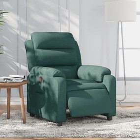 Poltrona Elettrica Reclinabile Verde Scuro İn Tessuto /