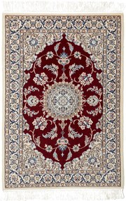 Nain Tappeto persiano 90 x 70 Rosso (Iran) Annodato A Mano