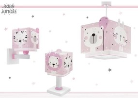 Dalber 63111S - Lampada per bambini JUNGLE 1xE14/8W/230V rosa