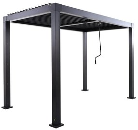 Pergola Clima in alluminio struttura grigio L 313 x P 198 x H 229 cm