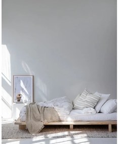 Letto singolo di colore naturale in pino massiccio con rete inclusa 120x200 cm Japan – Karup Design