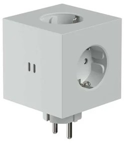 Square 2 Socket Extender w/30W Dual USB-C Gotland Gray - Avolt