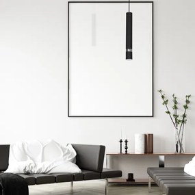 Lampadario a sospensione con cavo JOKER 1xGU10/25W/230V nero/cromo lucido