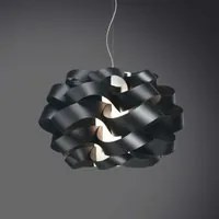 Lampadario a sospensione una luce CLOUD Nero diametro 28x h18 cm