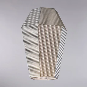 Diffusore In Vetro Soffiato Grigio Specchiato Forma Esagonale
