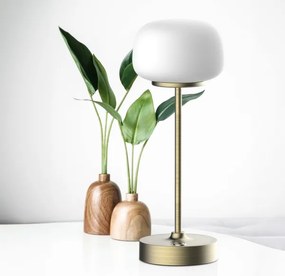 Lampada da tavolo LED dimmerabile con funzione Touch RIMINI LED/2W/5V USB 2000 mAh oro/bianco