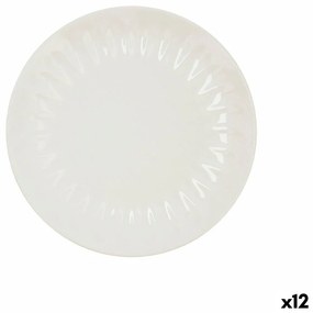 Piatto da Dolce Bidasoa Romantic Ceramica Bianco (Ø 21 cm) (12 Unità)