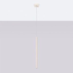 SOLLUX LIGHTING Lampada a sospensione Pastelo, beige, Ø 2 cm, acciaio, a 3 luci.
