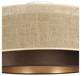 Plafoniera SARTA 1xE27/60W/230V Ø 45 cm marrone/iuta