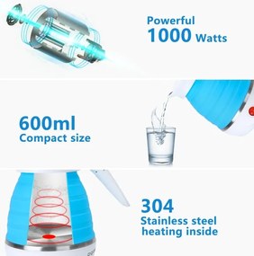 Aigostar - Bollitore da viaggio 600ml 1000W/230V