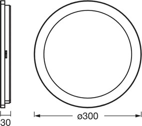 Osram - Plafoniera LED da soffitto per bagno ORBIS DISC LED/22W/230V Ø 30 cm IP44 bianca