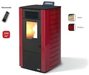 Stufa a pellet ad aria canalizzata 10.1 kW King 118C bordeaux