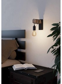 Lampada da parete nera/di colore naturale TOWNSHEND – EGLO